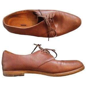 MADEWELL LEATHER BROWN DRESS LACE UP LOAFERS COMFY WORK OR CHURCH SHOES SIZE 6.5
